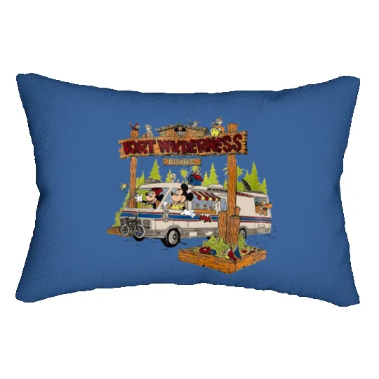 Fort Wilderness Vintage 80's Style Disney Resort Lumbar Pillows