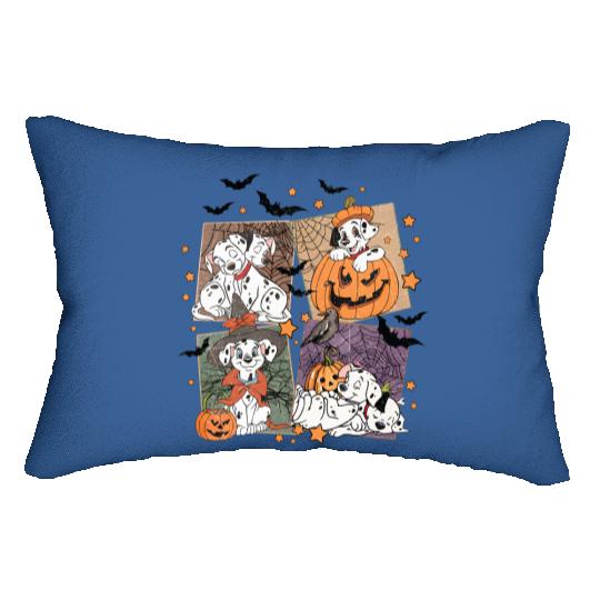 Vintage Disney 101 Dalmatians Lumbar Pillows, Retro Disney Halloween Lumbar Pillows