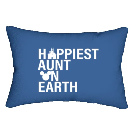 Happiest Auntie on Earth Lumbar Pillows, Disney Aunt Lumbar Pillows, Disney Vacation Lumbar Pillows, Disney Lumbar Pillows for Women, Disney Family Lumbar Pillows, Disney Auntie,