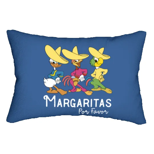 Retro Margaritas Por Favor Colors Lumbar Pillows, Vintage Disney Margarita Lumbar Pillows