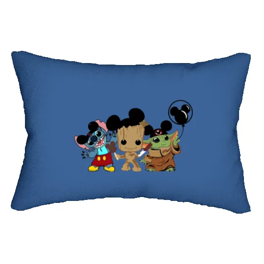 Discover Disney Stitch baby Groot Baby Yoda friends Lumbar Pillows