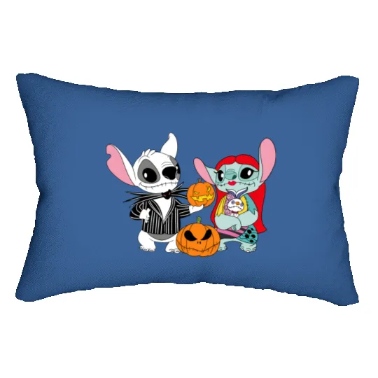 Disney Lilo and Stitch Anger Halloween Costume Jack Skellington and Sally Lumbar Pillows