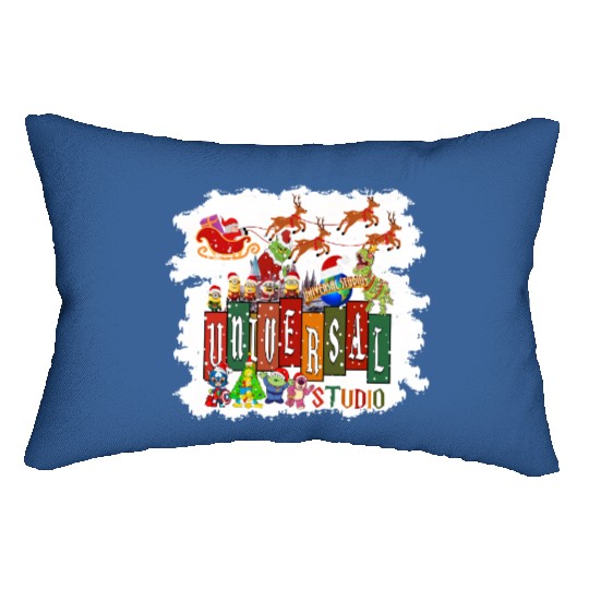 Universal Studios Christmas Lumbar Pillows, Disneyland Christmas Lumbar Pillows
