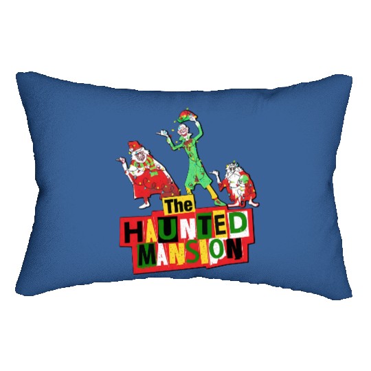 Vintage Disney Parks Hitchhiking Ghosts Christmas Lights Lumbar Pillows, The Haunted Mansion Christmas Lumbar Pillows