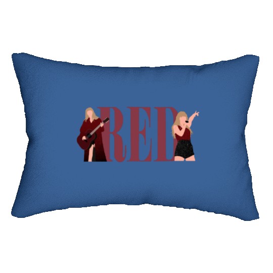 TaylorSwift Red eras tour art Lumbar Pillows