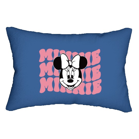 Minnie Mouse Pink Background Lumbar Pillows, Disney Minnie Mouse Lumbar Pillows