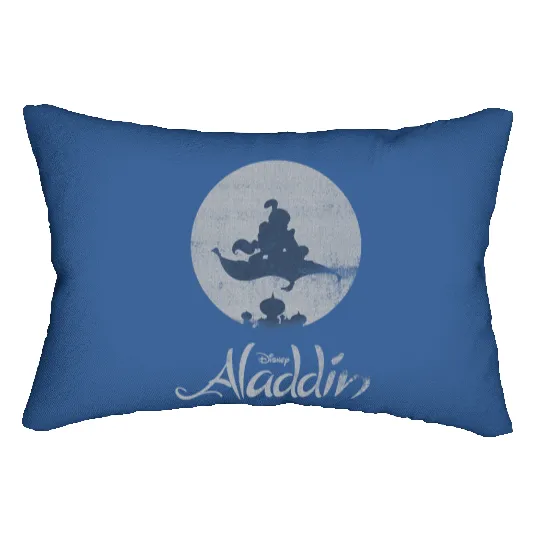 Disney Aladdin And Jasmine Magic Carpet Moon Silhouette Lumbar Pillows