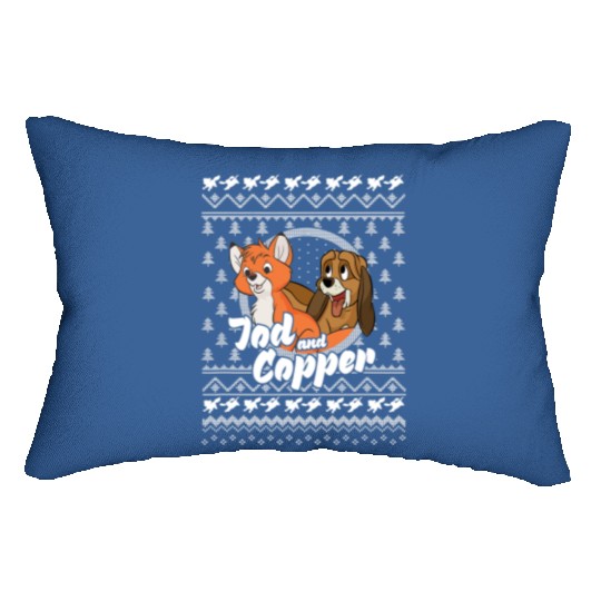Disney The Fox and the Hound Christmas Tod And Copper Logo Lumbar Pillows