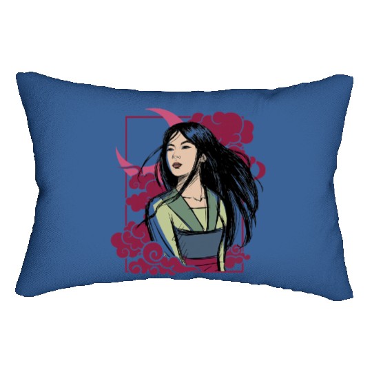 Disney Mulan Moon Portrait Front And Back Lumbar Pillows