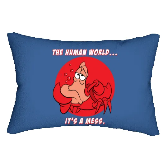 Disney The Little Mermaid Lumbar Pillows, Sebastian Crab The Human World