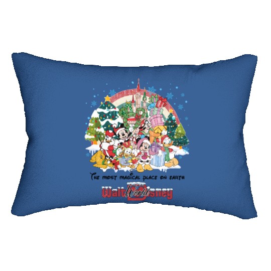 Discover Walt Disney World Christmas Disneyworld Christmas Lumbar Pillows