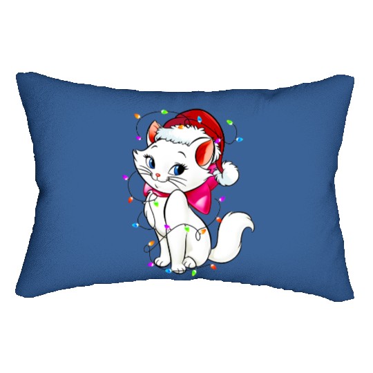 Disney Marie Aristocats Cat Santa Christmas Lights Lumbar Pillows