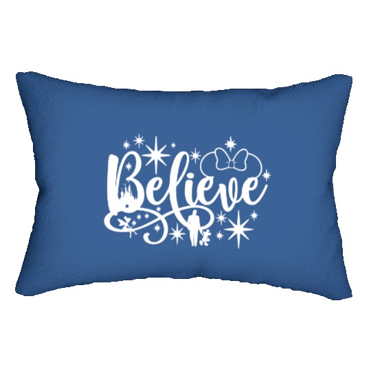 Believe Lumbar Pillows, Disney Lumbar Pillows, Minnie mouse, Disney gift, Believe Lumbar Pillows