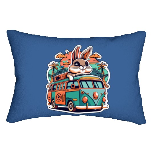 eras tour bunny Lumbar Pillows