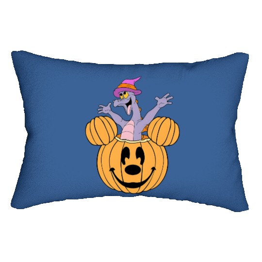 Retro Disney Figment Pumpkin Halloween Costume Lumbar Pillows