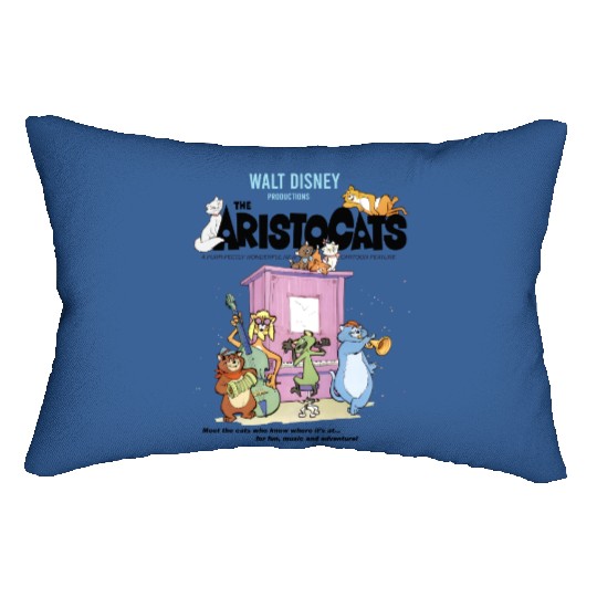 Disney The Aristocats Cats Playing Piano Retro Lumbar Pillows