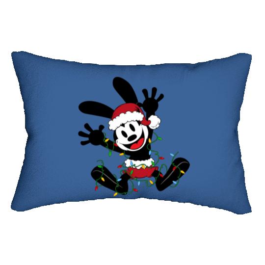 Disney Epic Mickey Oswald The Lucky Rabbit Christmas Lights Lumbar Pillows