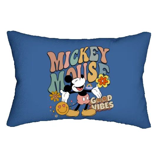Groovy Disney Unisex Lumbar Pillows, Vintage Mickey Mouse Lumbar Pillows
