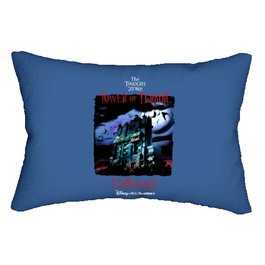 Tower of Terror I Survived!  Lumbar Pillows, The Twilight Zone Lumbar Pillows, Disney Lumbar Pillows
