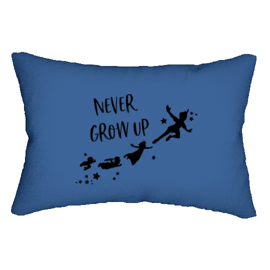 Peter Pan Lumbar Pillows, Disney Peter Pan Lumbar Pillows, Never Grow Up Disney Peter Pan Tinkerbell Lumbar Pillows
