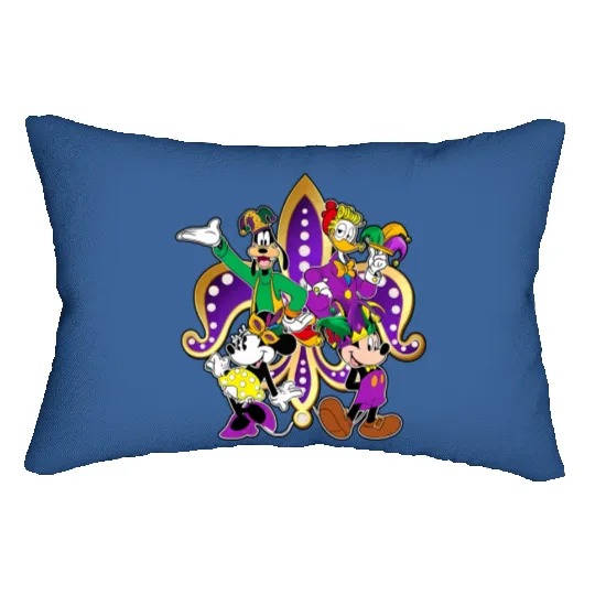 Disney Family Mardi Gras Lumbar Pillows, Funny Saints New Orleans Lumbar Pillows