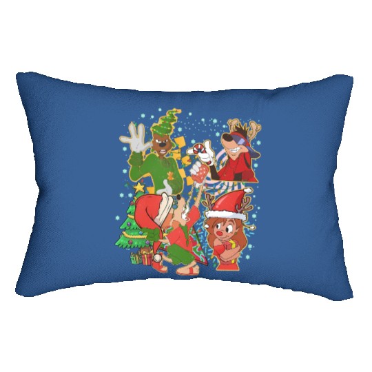 Retro 90s Disney Goofy Movie Lumbar Pillows, Goofy Movie Characters Lumbar Pillows, Max Goofy, Roxanne, Powerline, Disneyland Christmas Lumbar Pillows