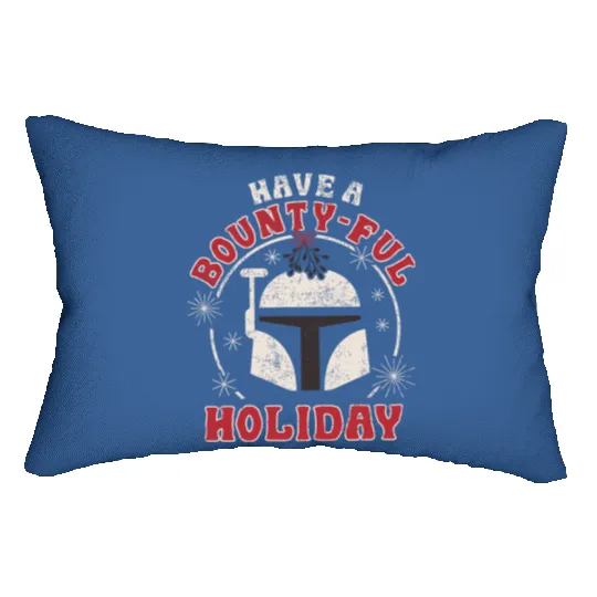 Boba Fett Have A Bounty-Ful Holiday Christmas Lumbar Pillows, Funny Disney Star Wars Lumbar Pillows
