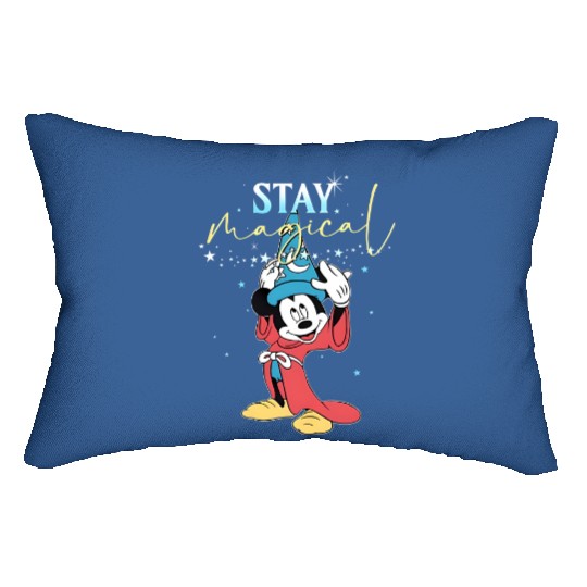 Retro Sorcerer Mickey Stay Magical Lumbar Pillows, Fantasmic Disneyland Lumbar Pillows