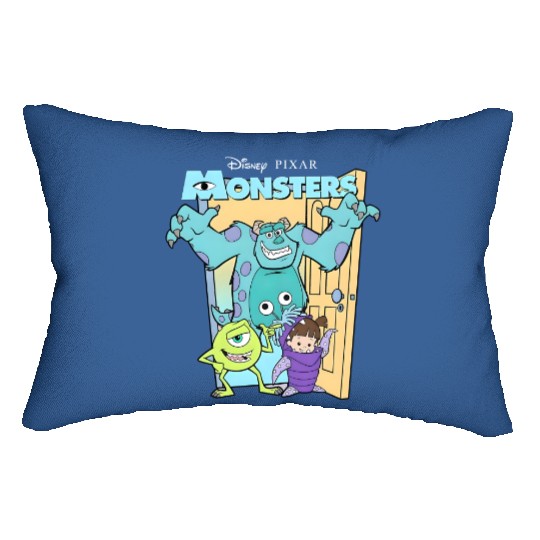 Retro Disney Pixar Monsters Inc. Mike Sully Boo Group Poster Lumbar Pillows, Family Matching