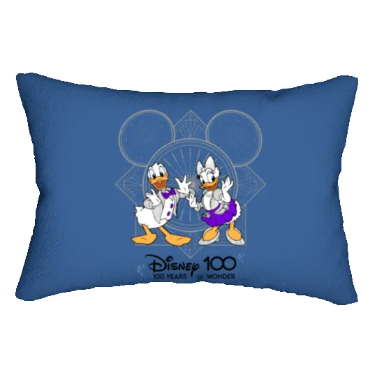 Disney 100 Years of Wonder Zip Lumbar Pillows, Donald And Daisy Duck Zip Lumbar Pillows