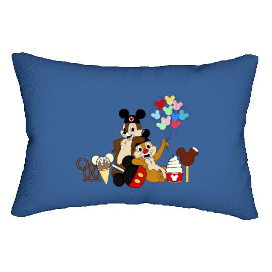 Disney Family Lumbar Pillows | Disney Sibling Lumbar Pillows | Chip and Dale Snacks Lumbar Pillows