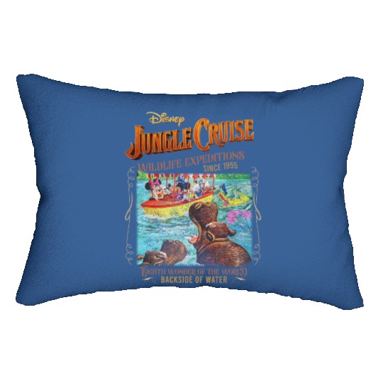 Jungle Cruise Lumbar Pillows,  Lumbar Pillows, Mickey and Friends Lumbar Pillows, Disney Park Lumbar Pillows, Disney Jungle Cruise Ride, Disneyland Trip Lumbar Pillows