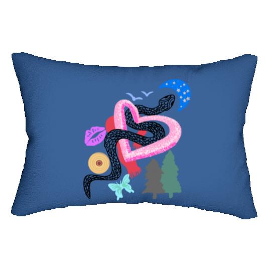 TaylorSwift eras inspired logo Lumbar Pillows