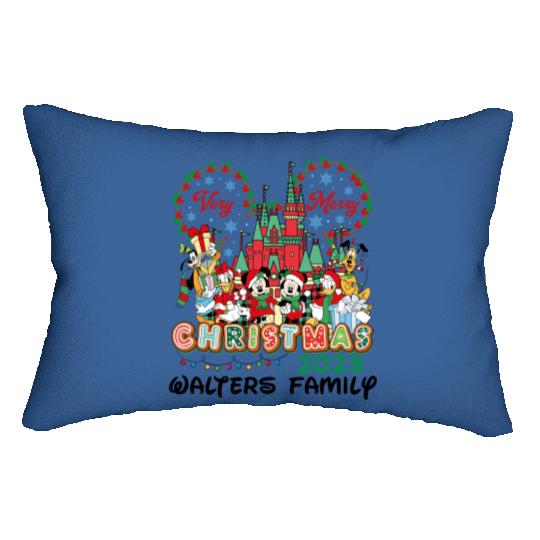 Disney Christmas 2023 Lumbar Pillows, Disney Christmas Matching Lumbar Pillows, Disney Custom Lumbar Pillows