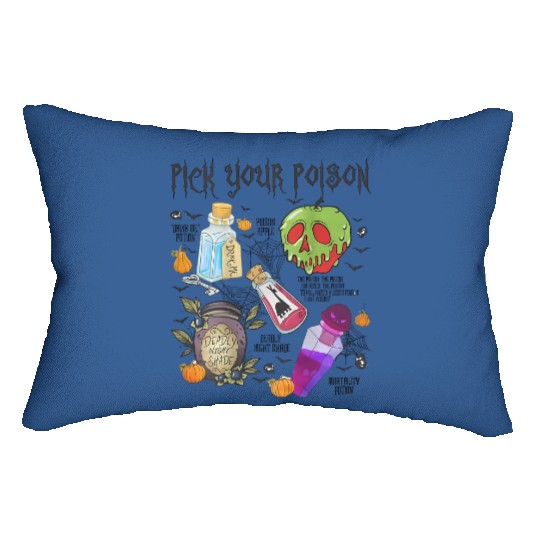 Vintage Pick Your Poison Disney Halloween Lumbar Pillows