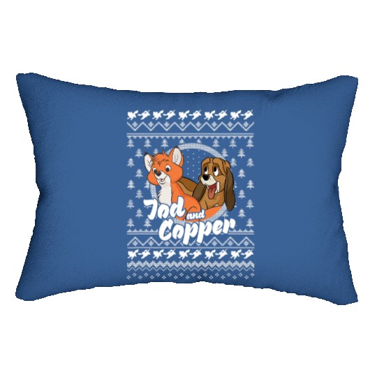 Disney The Fox and the Hound Christmas Tod And Copper Logo Lumbar Pillows