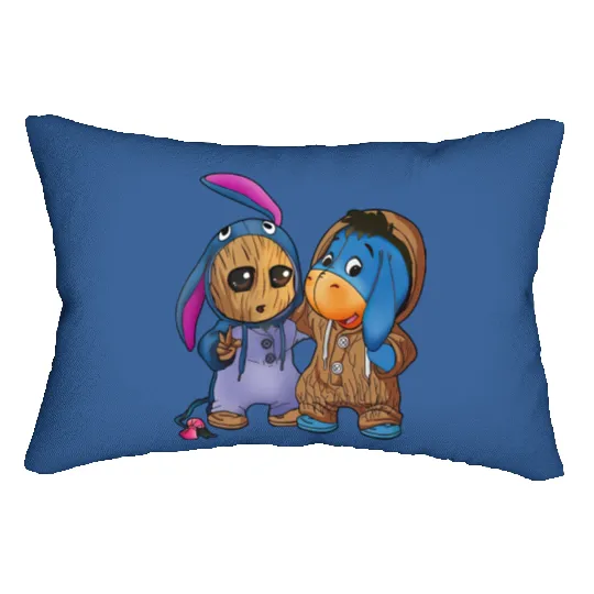 Disney Eeyore and Baby Groot Cute Friends Lumbar Pillows, Eeyore Unisex