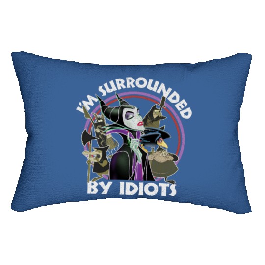 Retro Disney Sleeping Beauty Villains Maleficent Surrounded By Idiots Lumbar Pillows, Magic Kingdom Lumbar Pillows