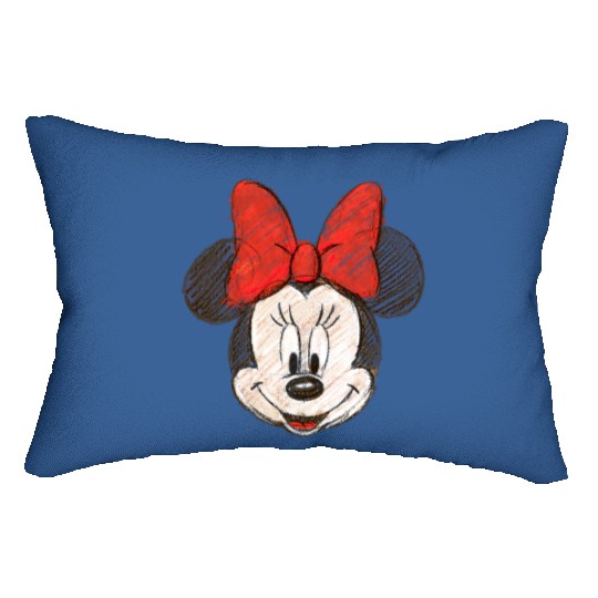 Discover Minnie Sketch Minnie Vintage Lumbar Pillows, Disney Vintage Lumbar Pillows