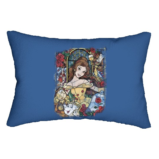 Retro Disney Belle Princess Watercolor Lumbar Pillows