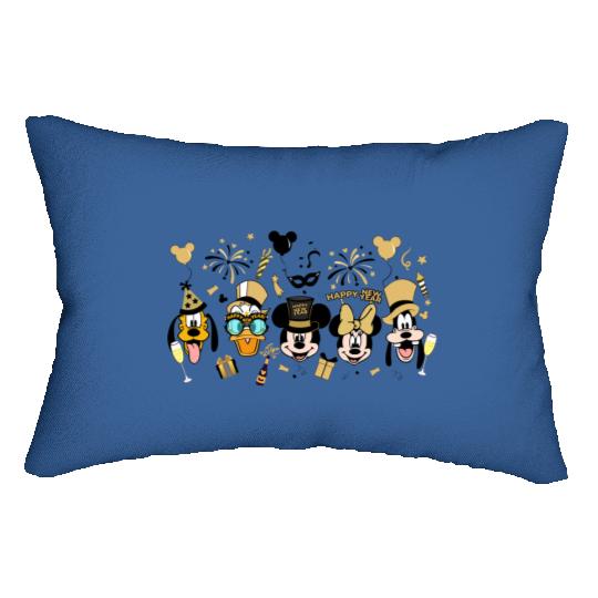 Mickey and Friends Disney Happy New Year Lumbar Pillows, WDW Disneyland Family Vacation 2024