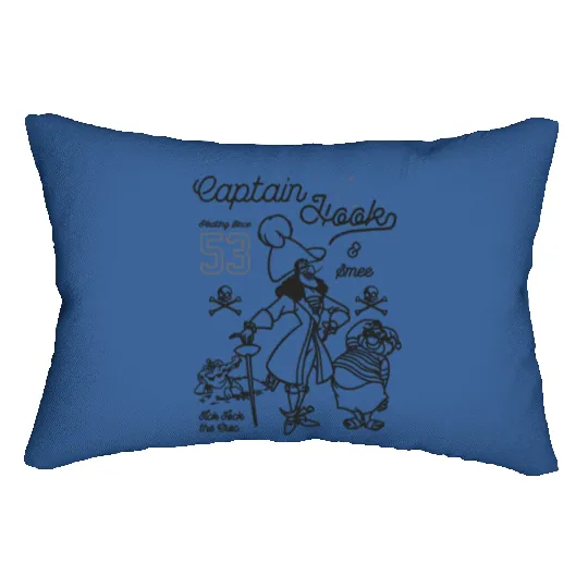 Disney Peter Pan Captain Hook And Mr. Smee Outline Sketch Lumbar Pillows