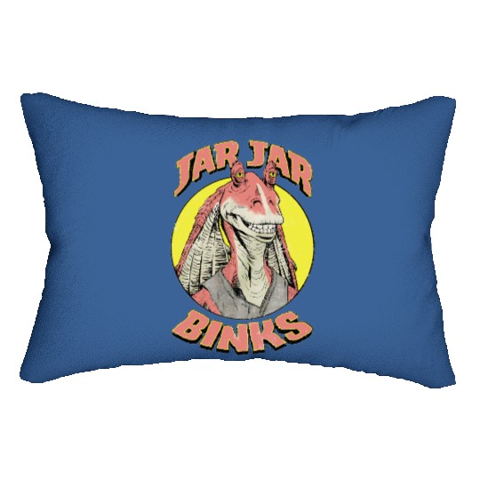 Retro Team Jar Jar Binks Funny Star Wars Fan  Lumbar Pillows, Vintage Star Wars Galaxy's Edge Lumbar Pillows, Disneyworld Lumbar Pillows