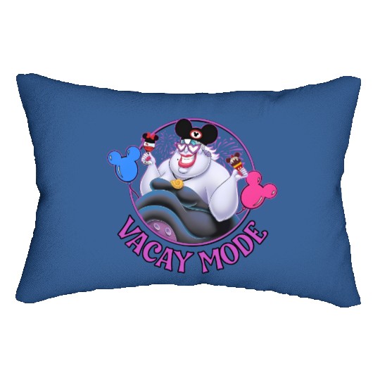 Disney Villains Ursula with Mickey Balloon Vacay Mode Retro Lumbar Pillows, Magic Kingdom  Lumbar Pillows
