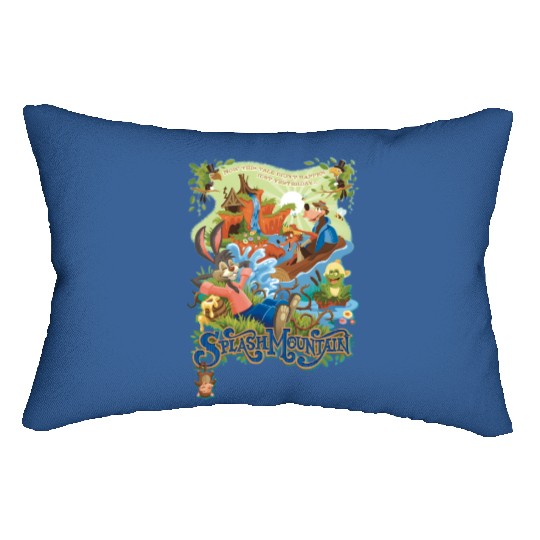 Vintage Splash Mountain Lumbar Pillows, Disney Ride Lumbar Pillows,  Brer Rabbit Lumbar Pillows