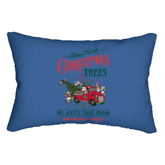 Farm Fresh Christmas tree Lumbar Pillows, Disney Christmas Lumbar Pillows