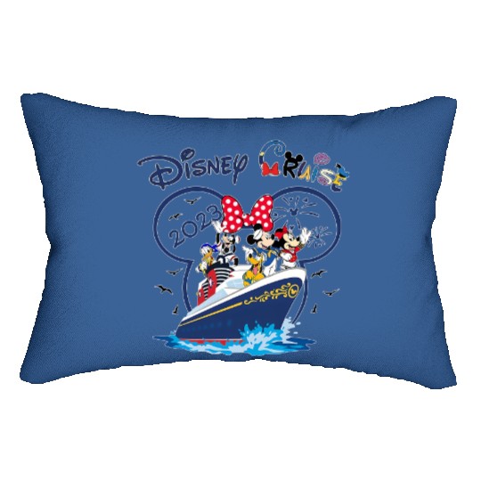 Disney Cruise Family Vacation 2023 Lumbar Pillows, Disney Cruise Group Lumbar Pillows