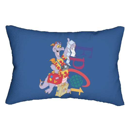 Retro Disney Figment Epcot  Lumbar Pillows, Figment Epcot Center Lumbar Pillows