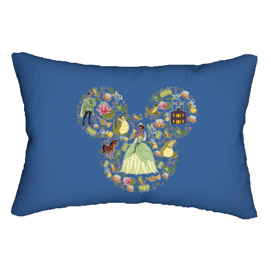 Disney Princess Lumbar Pillows, Tiana Lumbar Pillows, Princess Mickey Head, Disneyland Trip Lumbar Pillows