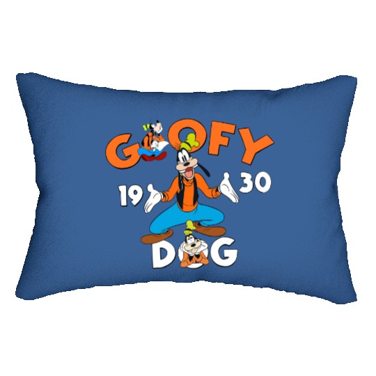 Retro Goofy Dog Lumbar Pillows, Goofy Dog Trip Lumbar Pillows, Goofy est 1930 Lumbar Pillows, Disney Family Trip Lumbar Pillows